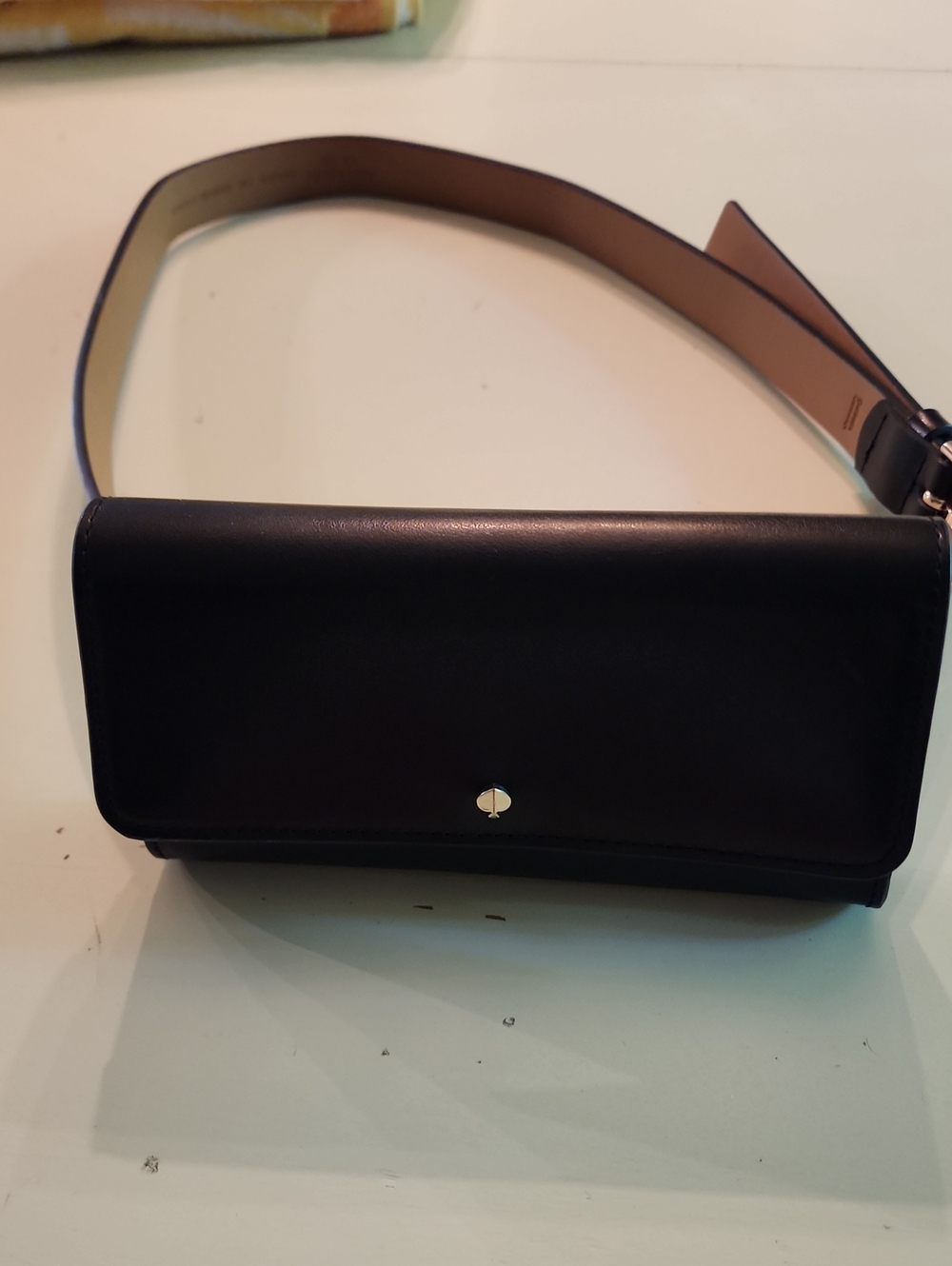 Women's Black Leather Belt Bag -